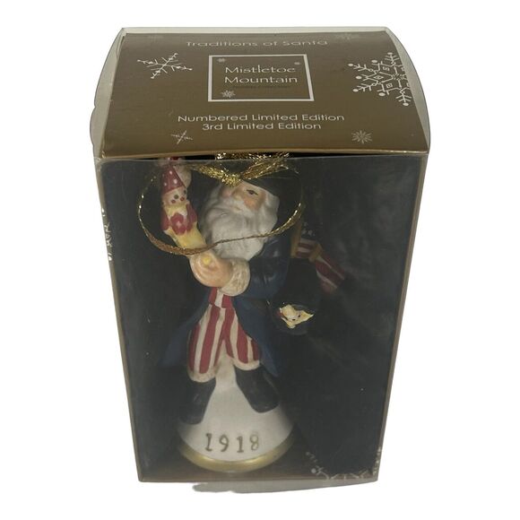 Mistletoe Mountain Traditions of Santa Claus Ornament “Peebles” America 1918 - Picture 9 of 16